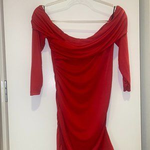 Majorelle Cypress Off-the-Shoulder Mini Dress